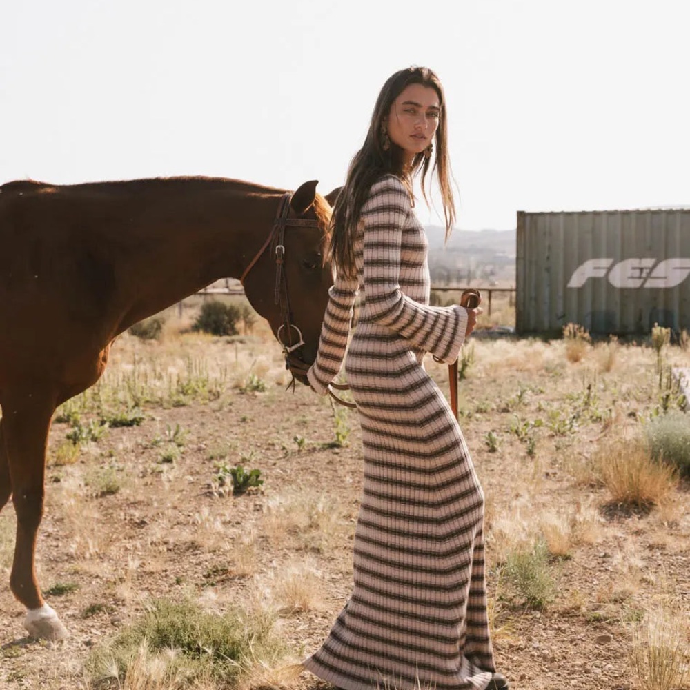 Bohme Torrey Striped Maxi Dress